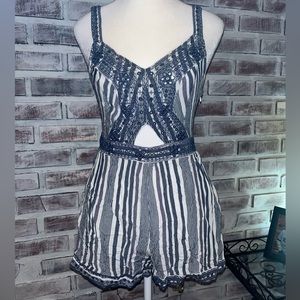 American Eagle outfitters seersucker romper